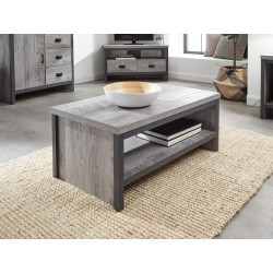 Boston Simple Coffee Table in Grey side