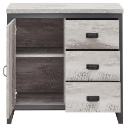 Boston 1 Door 3 Drawers Multi Unit in Grey door