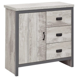 Boston 1 Door 3 Drawers Multi Unit in Grey side