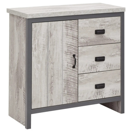 Boston 1 Door 3 Drawers Multi Unit in Grey side
