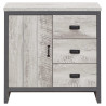Boston 1 Door 3 Drawers Multi Unit in Grey - Home Divine