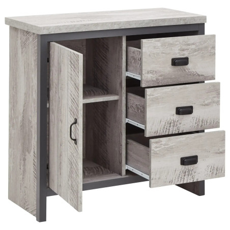Boston 1 Door 3 Drawers Multi Unit in Grey drawers