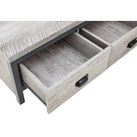 Boston 2 Drawer Coffee Table in Grey drawer