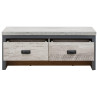 Boston 2 Drawer Coffee Table in Grey front opened