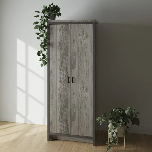 Boston 2 Door Wardrobe in Grey