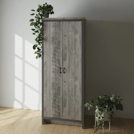 Boston 2 Door Wardrobe in Grey