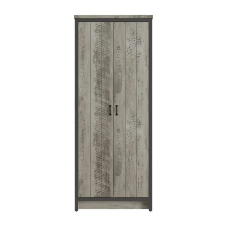 Boston 2 Door Wardrobe in Grey front