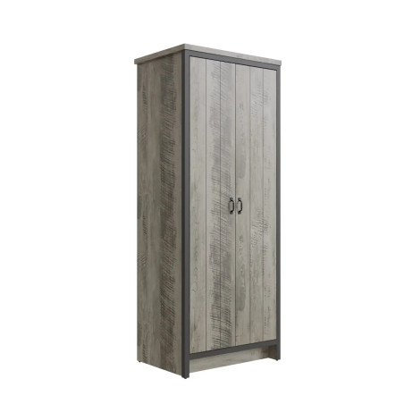 Boston 2 Door Wardrobe in Grey side