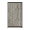 Boston 3 Door Wardrobe in Grey front