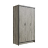 Boston 3 Door Wardrobe in Grey side