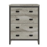 Boston 4 Drawer Chest of Drawers in Grey front