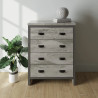Boston 4 Drawer Chest of Drawers in Grey