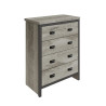 Boston 4 Drawer Chest of Drawers in Grey side