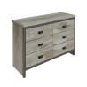 Boston 3+3 Drawer Chest in Grey side
