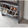 Boston 2 Tier 1 Drawer Shoe Cabinet in Grey bottom