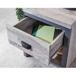 Boston 1 Drawer Lamp Table in Grey drawer