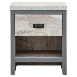 Boston 1 Drawer Lamp Table in Grey front