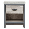 Boston 1 Drawer Lamp Table in Grey front
