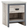 Boston 1 Drawer Lamp Table in Grey side