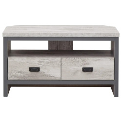 Boston Corner TV Unit in Grey front