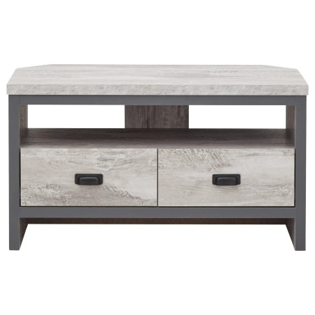 Boston Corner TV Unit in Grey front