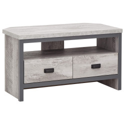 Boston Corner TV Unit in Grey side