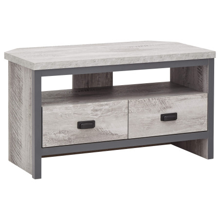 Boston Corner TV Unit in Grey side