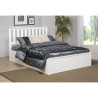 Zoe Storage Bed Double 4ft6 Solid Rubberwood White Ottoman Closed