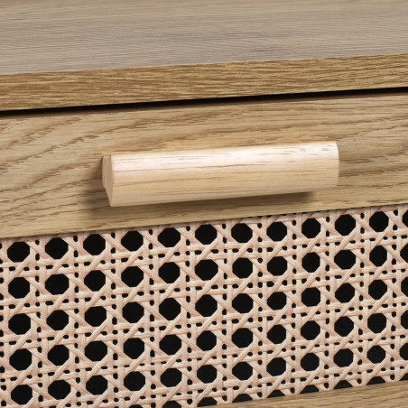 Sydney 6 Drawer Wide Chest light brown handle