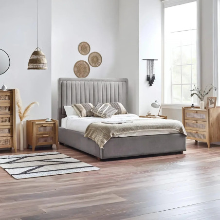 Sydney 6 Drawer Wide Chest light brown room view