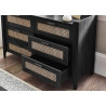 Sydney 6 Drawer Wide Chest black