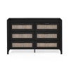 Sydney 6 Drawer Wide Chest black front