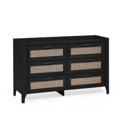 Sydney 6 Drawer Wide Chest black closed