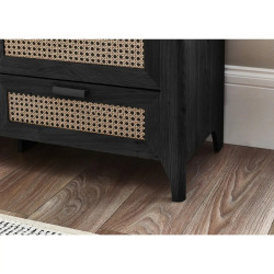 Sydney 6 Drawer Wide Chest black leg