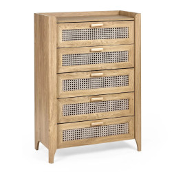 Sydney 5 Drawer Chest light brown closed