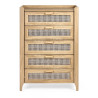Sydney 5 Drawer Chest light brown front