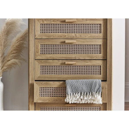 Sydney 5 Drawer Chest light brown room view