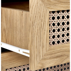 Sydney 5 Drawer Chest light brown drawer runner