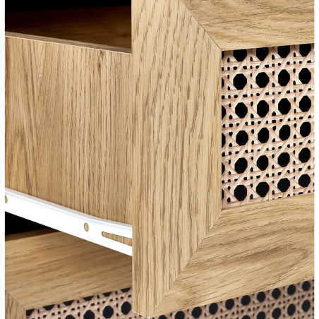 Sydney 5 Drawer Chest light brown drawer runner