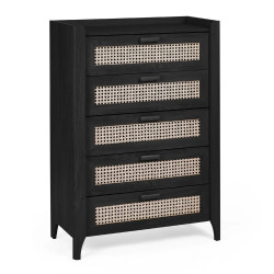 Sydney 5 Drawer Chest black side panel
