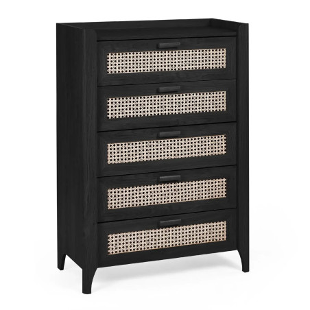 Sydney 5 Drawer Chest black side panel