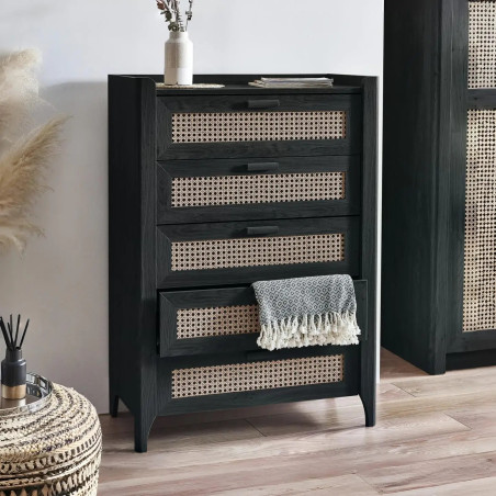Sydney 5 Drawer Chest black