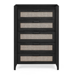 Sydney 5 Drawer Chest black closed