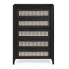 Sydney 5 Drawer Chest black closed