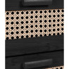 Sydney 5 Drawer Chest black drawer top