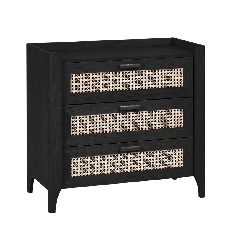 Sydney 3 Drawer Chest black side