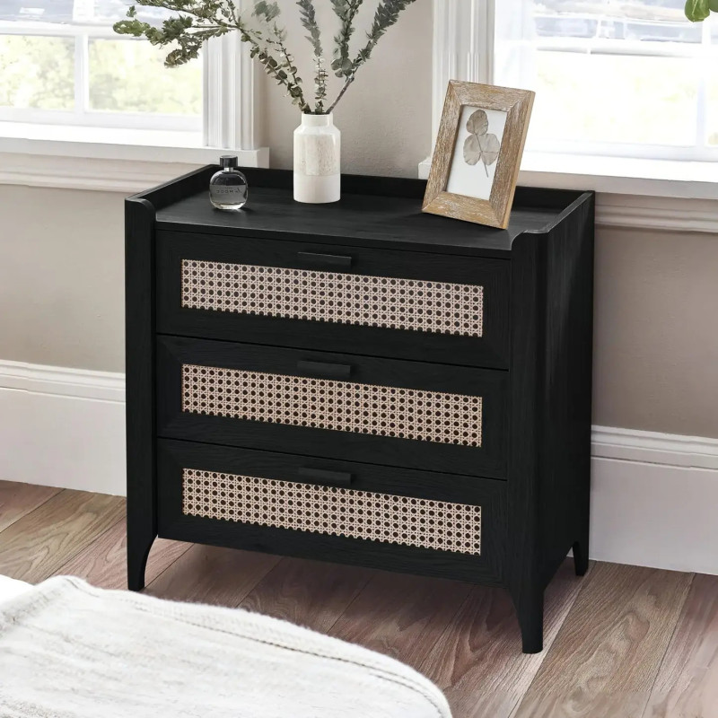 Sydney 3 Drawer Chest black