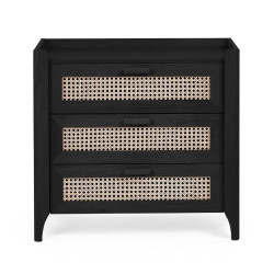Sydney 3 Drawer Chest black front