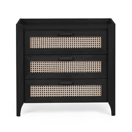 Sydney 3 Drawer Chest black front