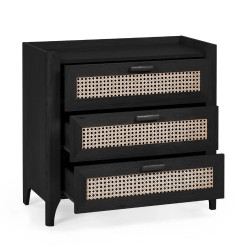 Sydney 3 Drawer Chest black opened